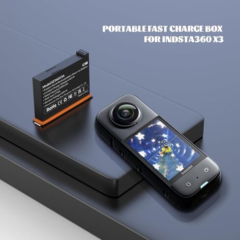 2 حزم 2000 مللي أمبير بطارية قابلة للشحن عالية السعة ل Insta 360 X3 تبديل البطارية 3.85 فولت بطاريات ليثيوم أيون in Saudi Arabia
