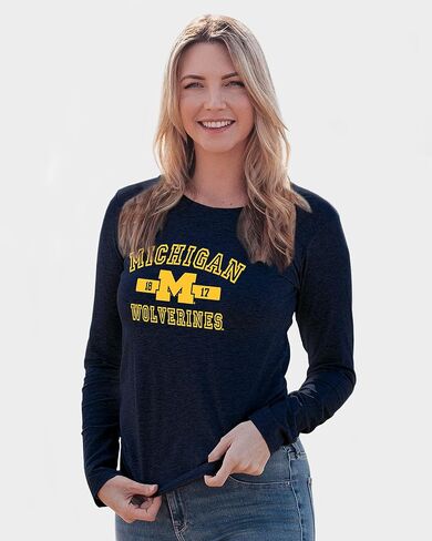 Blue 84 Women's NCAA Officially Licensed Long Sleeve T-Shirt Athletic Team Color in Saudi Arabia