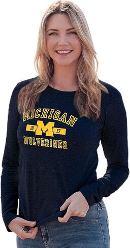Blue 84 Women's NCAA Officially Licensed Long Sleeve T-Shirt Athletic Team Color in Saudi Arabia