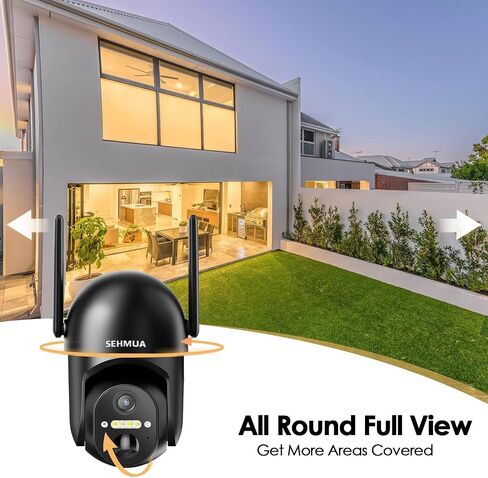 SEHMUA 4G LTE Cellular Security Camera - 24/7 Recording, 20W Solar Panel, 2K HD Video, 360° View, Color Night Vision, No Wi-Fi Needed Outdoor Camera, Grey in Saudi Arabia