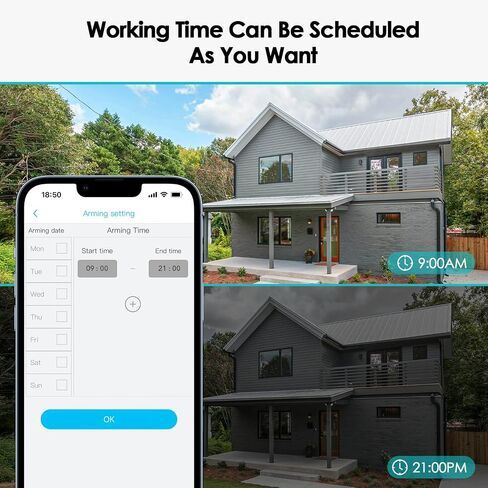 SEHMUA 4G LTE Cellular Security Camera - 24/7 Recording, 20W Solar Panel, 2K HD Video, 360° View, Color Night Vision, No Wi-Fi Needed Outdoor Camera, Grey in Saudi Arabia