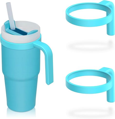 Tumbler Handle for Stanley 14oz Quencher H2.0 Flowstate Tumbler, Pack of 2 Tumbler Handles,Anti Slip, Car Cup Holder Friendly, Improved Grip, Reduced Spills (Light Pink, 14 oz) in Saudi Arabia