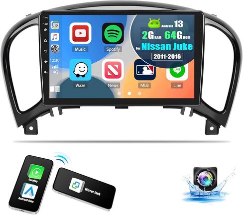 [8 Core 4G+64G] Android 13 Car Stereo for Nissan Juke 2011-2016 with Wireless Apple Carplay Android Auto,9'' Touchscreen Car Radio with WiFi,GPS Navigation,Bluetooth,FM/RDS,SWC+Backup Camera in Saudi Arabia
