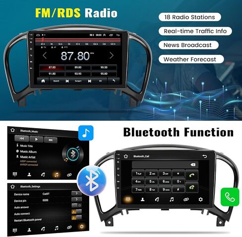 [8 Core 4G+64G] Android 13 Car Stereo for Nissan Juke 2011-2016 with Wireless Apple Carplay Android Auto,9'' Touchscreen Car Radio with WiFi,GPS Navigation,Bluetooth,FM/RDS,SWC+Backup Camera in Saudi Arabia
