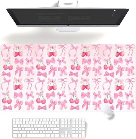 Colorful Succulent Plant Mouse Pad,Creative Aesthetic Computer Desk Mat,XL Gaming Mousepad 31.5x15.7in,Computer Keyboard Desk Pad with Non-Slip Rubber Base Stitched Edge,Gift for Office Women Girls in Saudi Arabia
