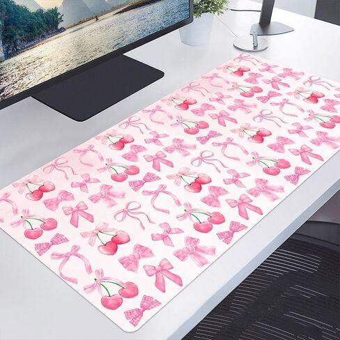 Colorful Succulent Plant Mouse Pad,Creative Aesthetic Computer Desk Mat,XL Gaming Mousepad 31.5x15.7in,Computer Keyboard Desk Pad with Non-Slip Rubber Base Stitched Edge,Gift for Office Women Girls in Saudi Arabia