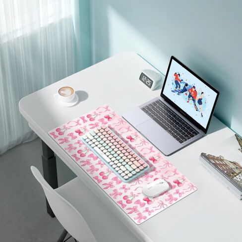 Colorful Succulent Plant Mouse Pad,Creative Aesthetic Computer Desk Mat,XL Gaming Mousepad 31.5x15.7in,Computer Keyboard Desk Pad with Non-Slip Rubber Base Stitched Edge,Gift for Office Women Girls in Saudi Arabia