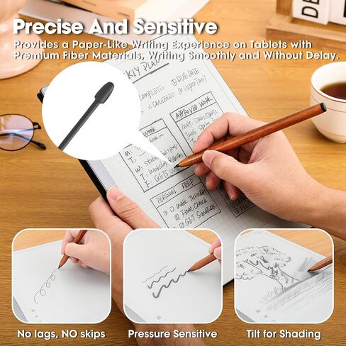 Magnetic Remarkable 2 Pen with Eraser,EMR Digital Stylus for Remarkable Replacement Pen,Remarkable 2 Marker Plus with 4096 Pressure,Palm Rejection,Tilt Support with 5 Pen Tips/Nibs in Saudi Arabia