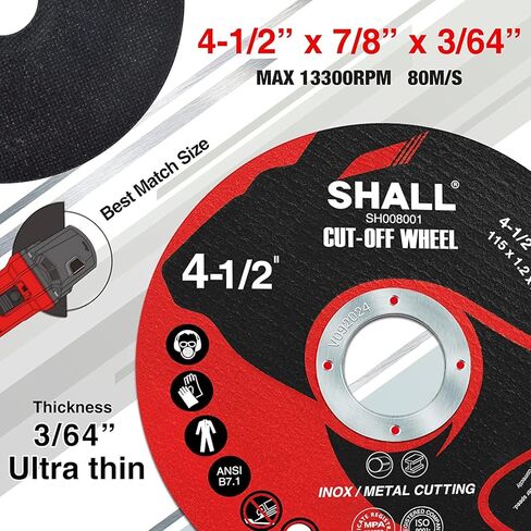 يجب أن تحتوي على 25 عجلة قطع، 115 × 1.2 × 22.2 مم، عجلة قطع مع حقيبة لمطحنة الزوايا، قرص قطع سريع من المعدن والفولاذ المقاوم للصدأ مقاس 4.5 بوصة، عجلة مطحنة لقطع المعادن للأغراض العامة in Kuwait
