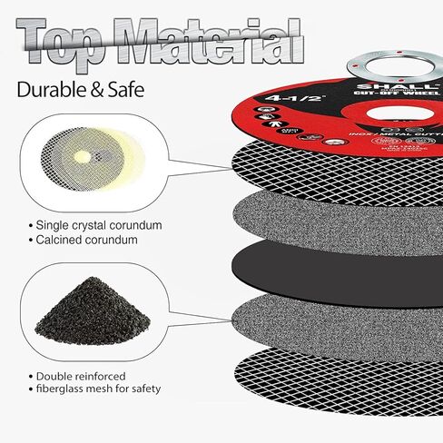 يجب أن تحتوي على 25 عجلة قطع، 115 × 1.2 × 22.2 مم، عجلة قطع مع حقيبة لمطحنة الزوايا، قرص قطع سريع من المعدن والفولاذ المقاوم للصدأ مقاس 4.5 بوصة، عجلة مطحنة لقطع المعادن للأغراض العامة in Kuwait