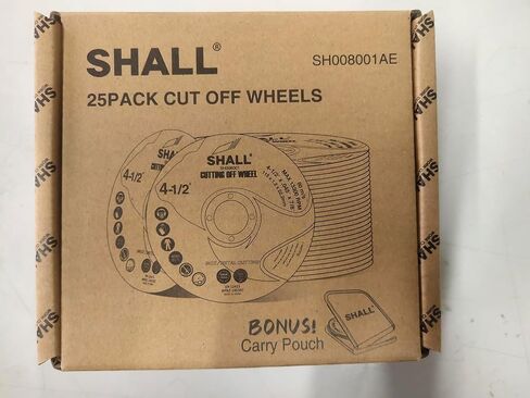 يجب أن تحتوي على 25 عجلة قطع، 115 × 1.2 × 22.2 مم، عجلة قطع مع حقيبة لمطحنة الزوايا، قرص قطع سريع من المعدن والفولاذ المقاوم للصدأ مقاس 4.5 بوصة، عجلة مطحنة لقطع المعادن للأغراض العامة in Kuwait