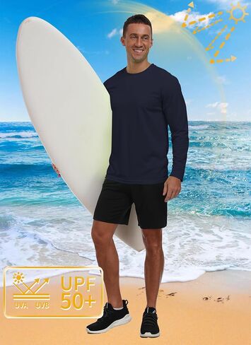 Fishing Shirts for Men UPF 50+ Rash Guard Quick Dry Long Sleeve Tee Shirts Moisture Wicking UV Sun Shirts QYY2410 in Kuwait