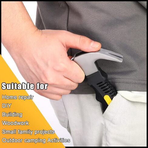 8 قطع مطرقة مخلبية صغيرة 8 أونصة مطارق معدنية صغيرة للأطفال والنساء والرجال، مطرقة تخييم صغيرة خفيفة الوزن مع مقبض مطاطي ناعم لتعليق الصور والحرف اليدوية in Kuwait