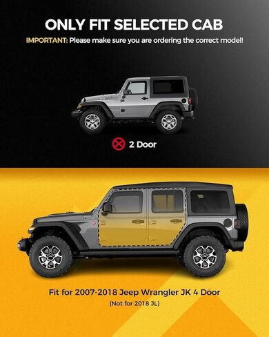 KYX Running Boards Fit for 2007-2018 Jeep Wrangler JK 4 Door(Not for 2018 JL), 6 inches 2-Stair Car Door Side Steps Nerf Bars Step Bars Side Bars Truck Boards Step Rails in Saudi Arabia