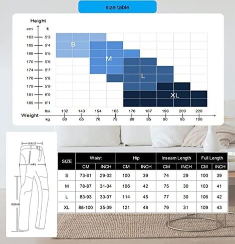 YUSHOW رجل الثلوج بناطيل تزلج مقاوم للماء صوف مبطن معزول يندبروف الشتاء سوفتشيل السراويل للرجال الصيد التنزه المشي in Kuwait