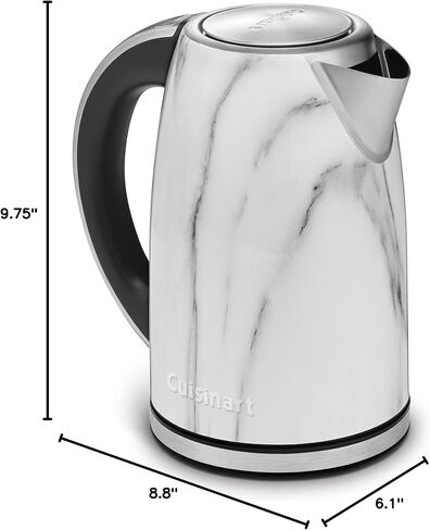 Cuisinart Caskata PerfecTemp 1.7-Liter Electric Kettle, Cordless Electric Tea Kettle, 1500W for Fast Heat-Up, 6 Preset Temperatures, 30-Minute Keep Warm, Stay Cool Nonslip Handle, CPK-17P1CK in Kuwait