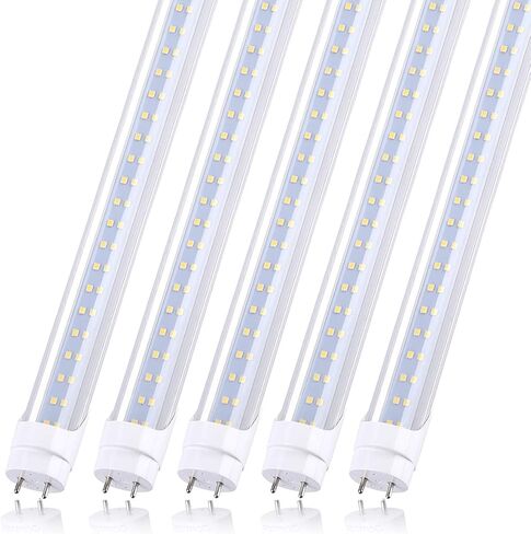 28w Led Tube Light Bulb 4ft, Ballast Bypass Required,2pin G13 End 3360 Lumens, Cold White 6000K, Replace 80W Fluorescent Light,Dual-End Powered Clear Cover AC 85-265V Pack of 4 in Saudi Arabia