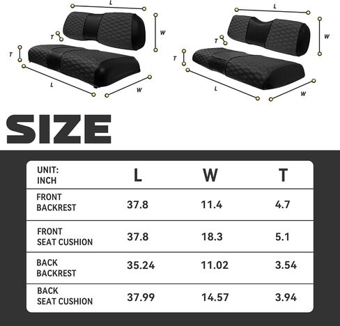Golf Cart Seat Covers for EZGO TXT Club Car DS Gas or Electric OEM Regular Seat Cushion, No Staple, Golf Cart Vinyl Replacement Seat Cover in Kuwait
