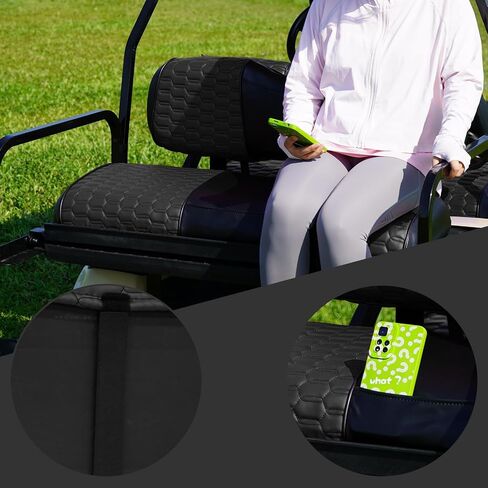 Golf Cart Seat Covers for EZGO TXT Club Car DS Gas or Electric OEM Regular Seat Cushion, No Staple, Golf Cart Vinyl Replacement Seat Cover in Kuwait