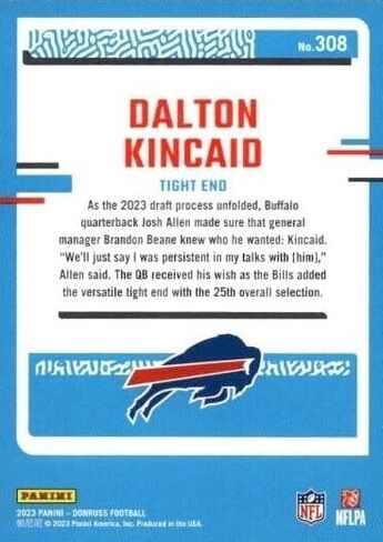 Buffalo Bills 2023 Donruss Factory Sealed 13 Card Team Set Featuring Josh Allen, Stefon Diggs and Damar Hamlin with Dalton Kincaid, Dorian Williams and Justin Shorter Rated Rookie Cards in Saudi Arabia
