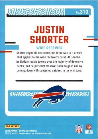 Buffalo Bills 2023 Donruss Factory Sealed 13 Card Team Set Featuring Josh Allen, Stefon Diggs and Damar Hamlin with Dalton Kincaid, Dorian Williams and Justin Shorter Rated Rookie Cards in Saudi Arabia