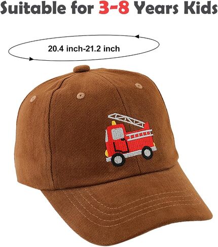 Embroidered Monster Truck Baseball Caps Toddler Boys Girls Funny Cotton Hat Adjustable Dad Summer Sun Hat 3-8 Years in Saudi Arabia