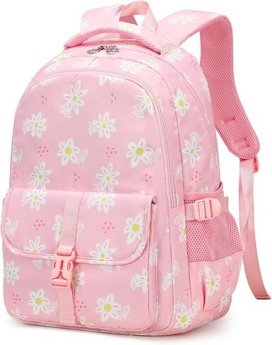 YJMKOI 3Pcs Daisy Print Backpack for Girls Elementary Students School Bags Set Teenage Girls Backpack with Lunch Box (Blue) in Saudi Arabia