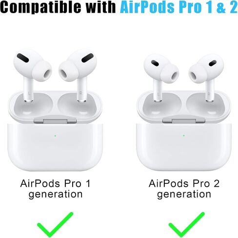 [3 Pairs ] Replacement Ear Tips for AirPods Pro and AirPods Pro 2 with Noise Reduction Hole, Silicone Ear Tips for AirPods Pro with Portable Storage Box and Fit in The Charging Case - S/M/L (White) in Saudi Arabia