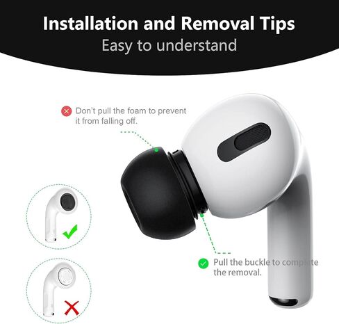 [3 Pairs ] Replacement Ear Tips for AirPods Pro and AirPods Pro 2 with Noise Reduction Hole, Silicone Ear Tips for AirPods Pro with Portable Storage Box and Fit in The Charging Case - S/M/L (White) in Saudi Arabia