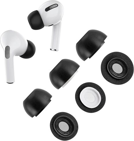 [3 Pairs ] Replacement Ear Tips for AirPods Pro and AirPods Pro 2 with Noise Reduction Hole, Silicone Ear Tips for AirPods Pro with Portable Storage Box and Fit in The Charging Case - S/M/L (White) in Saudi Arabia