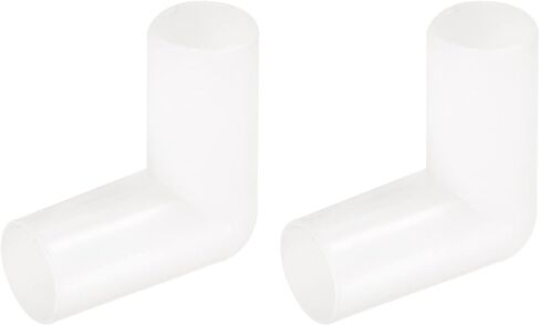 uxcell 4 قطع تركيبات أنابيب PVC 90 درجة، 5/8 بوصة (16 مم) محول تركيب الأنابيب البلاستيكية بزاوية قائمة 2 اتجاه لبناء الأثاث وأحواض السمك وخزان الأسماك المائية in Saudi Arabia