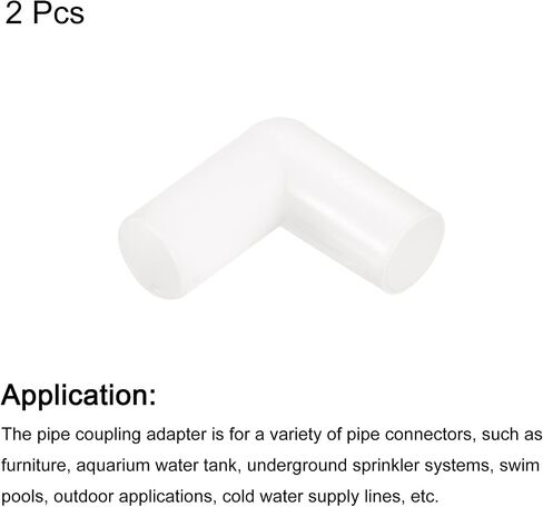 uxcell 4 قطع تركيبات أنابيب PVC 90 درجة، 5/8 بوصة (16 مم) محول تركيب الأنابيب البلاستيكية بزاوية قائمة 2 اتجاه لبناء الأثاث وأحواض السمك وخزان الأسماك المائية in Saudi Arabia