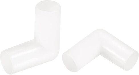 uxcell 4 قطع تركيبات أنابيب PVC 90 درجة، 5/8 بوصة (16 مم) محول تركيب الأنابيب البلاستيكية بزاوية قائمة 2 اتجاه لبناء الأثاث وأحواض السمك وخزان الأسماك المائية in Saudi Arabia