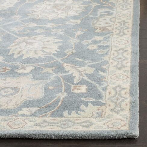 SAFAVIEH Heritage Collection Area Rug - 8' x 10', Silver & Ivory, Handmade Traditional Oriental Wool, Ideal for High Traffic Areas in Living Room, Bedroom (HG824B) in Saudi Arabia