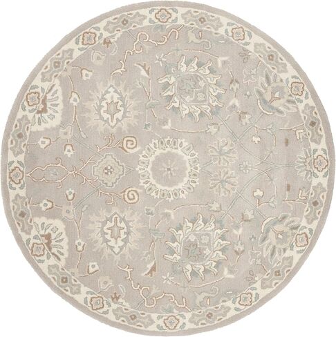 SAFAVIEH Heritage Collection Area Rug - 8' x 10', Silver & Ivory, Handmade Traditional Oriental Wool, Ideal for High Traffic Areas in Living Room, Bedroom (HG824B) in Saudi Arabia