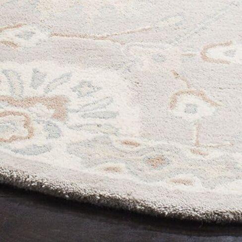 SAFAVIEH Heritage Collection Area Rug - 8' x 10', Silver & Ivory, Handmade Traditional Oriental Wool, Ideal for High Traffic Areas in Living Room, Bedroom (HG824B) in Saudi Arabia