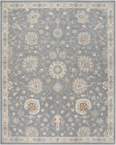 SAFAVIEH Heritage Collection Area Rug - 8' x 10', Silver & Ivory, Handmade Traditional Oriental Wool, Ideal for High Traffic Areas in Living Room, Bedroom (HG824B) in Saudi Arabia