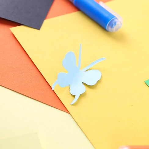 Shindel 100 Sheets Construction Paper for Crafts, 12 Color Cardstock Paper Kids Art Crafts Card for Art Class Invitation Making Scrapbooking 250gsm in Saudi Arabia