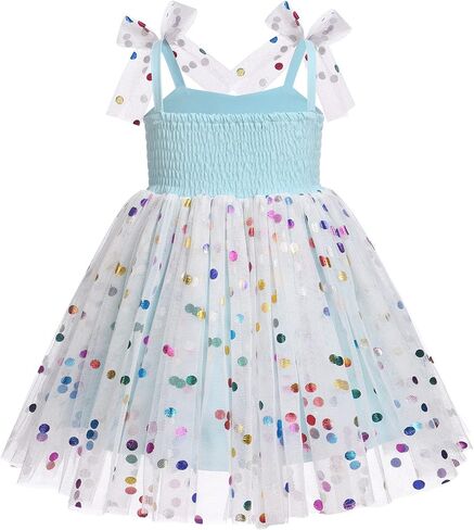 Christening Dresses for Baby Girl, Daisy Costume Babies 1st Half Birthday Cake Smash Sequin Tulle Tutu Princess Bowknot Sleeveless Smoked Dresses for Kids Newborn Photographs Daisy Pink 3-4T in Saudi Arabia