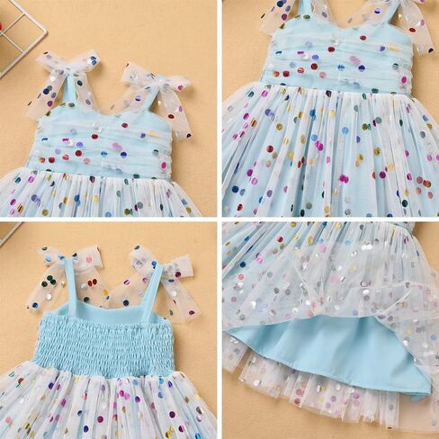 Christening Dresses for Baby Girl, Daisy Costume Babies 1st Half Birthday Cake Smash Sequin Tulle Tutu Princess Bowknot Sleeveless Smoked Dresses for Kids Newborn Photographs Daisy Pink 3-4T in Saudi Arabia