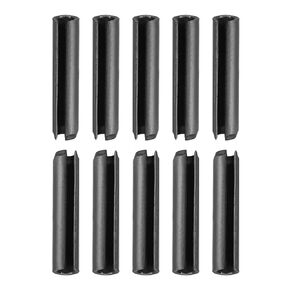 DTGN 6mmx40mm(DXL) Slotted Spring Pin - 30Pack - Good for Home Machine Fastener - 65Mn Spring Dowel Tension Roll Pin - Black