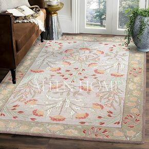 Hand Tufted Traditional Wool Area Rugs by Allen Home - Durable - 100% Wool - Living Room, Dining Room, Bedroom, and Entryway Area Rugs - 8’ x 10’ - Anny Blue
