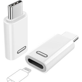 TiMOVO Lightning Female to USB C Male Adapter,Lightning to USB C Adapter Converter with 35W Fast PD Charger & Data Transfe for iPhone 15/15 Pro/15 Pro Max/15 Plus,iPad Pro/Air USB-C Adapter, Gray