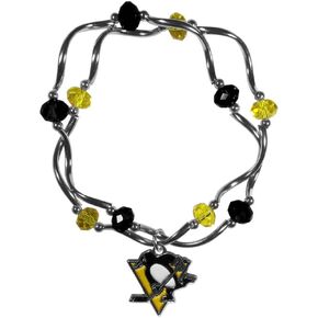 Siskiyou NHL unisex-adult Crystal Bead Bracelet