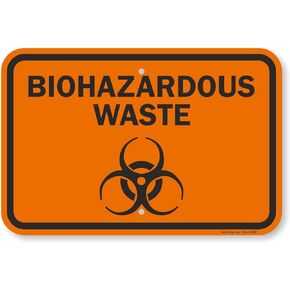 SmartSign "Biohazardous Waste" Sign | 12" x 18" Aluminum