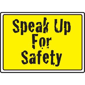 Accuform MGNF562VP Plastic Suggestion Box Sign, "Speak UP for Safety", 10" Length x 14" Width x 0.055" Thickness, Black on Yellow