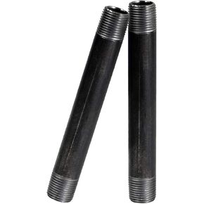 OQCM3412-2 Steel Nipple Pipe, 3/4'' x 12", Black