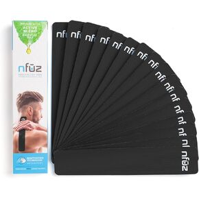 شريط علم الحركة المملوء بالزيوت العطرية - شريط NFUZ - مزيج نشط - شريط رياضي بالزيوت العطرية - شريط K، شرائط مقطوعة مسبقًا، شريط KTape لتعافي عضلات الجسم وتخفيف آلام العضلات (16 قطعة، متعدد الألوان)