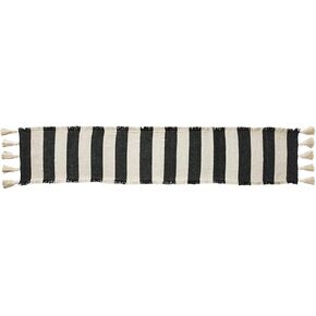 Mud Pie Black Ponchaa Table Runner, Stripes, 18" x 90"