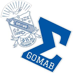 Desert Cactus Phi Beta Sigma Stickers PBS GOMAB Divine 9 Individual Decal Laptop Water Bottle Car (4 inch B)